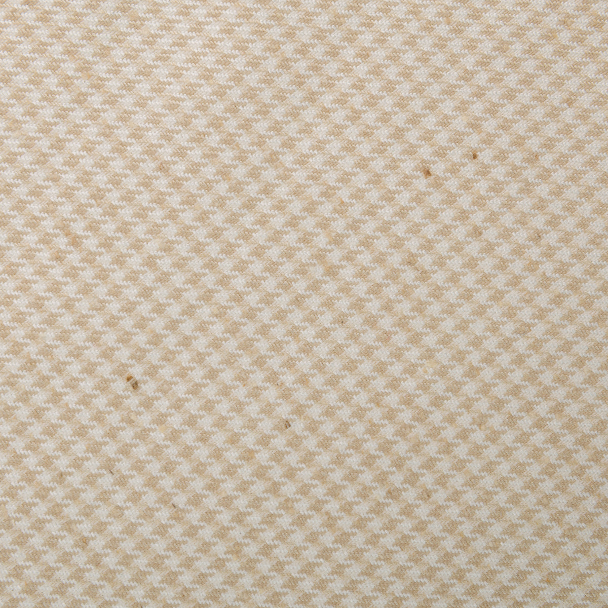 Houndstooth Bespoke Wool / Silk Tie - Cream