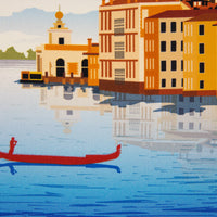 Venezia Travel Poster Silk Pocket Square - 40x40cm