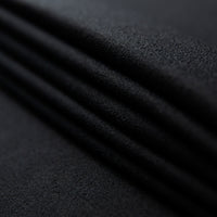 Plain Wool Crepe Bespoke Tie - Black