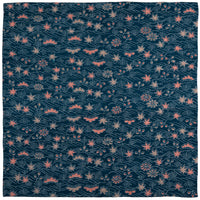 Vintage Kimono Silk Pocket Square - Navy