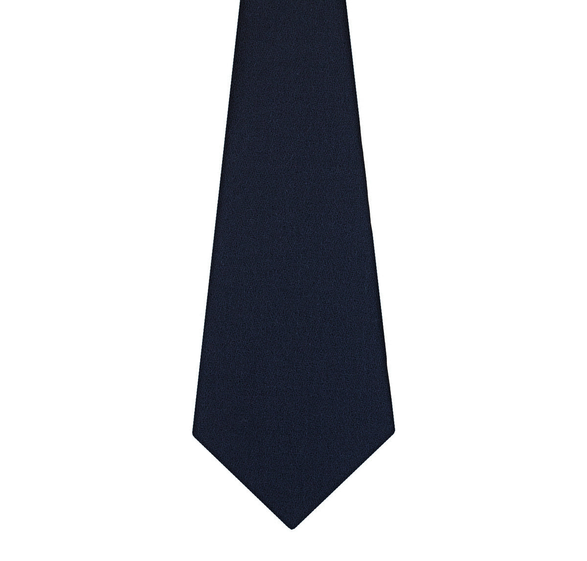 Plain Wool Crepe Bespoke Tie - Navy
