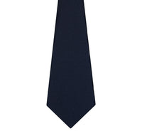 Plain Wool Crepe Bespoke Tie - Navy