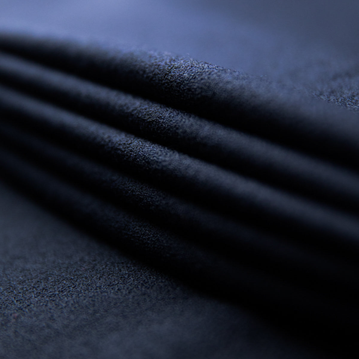 Plain Wool Crepe Bespoke Tie - Navy