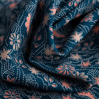Vintage Kimono Silk Pocket Square - Navy