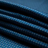 Floral Printed Silk Bespoke Tie - Air Force Blue