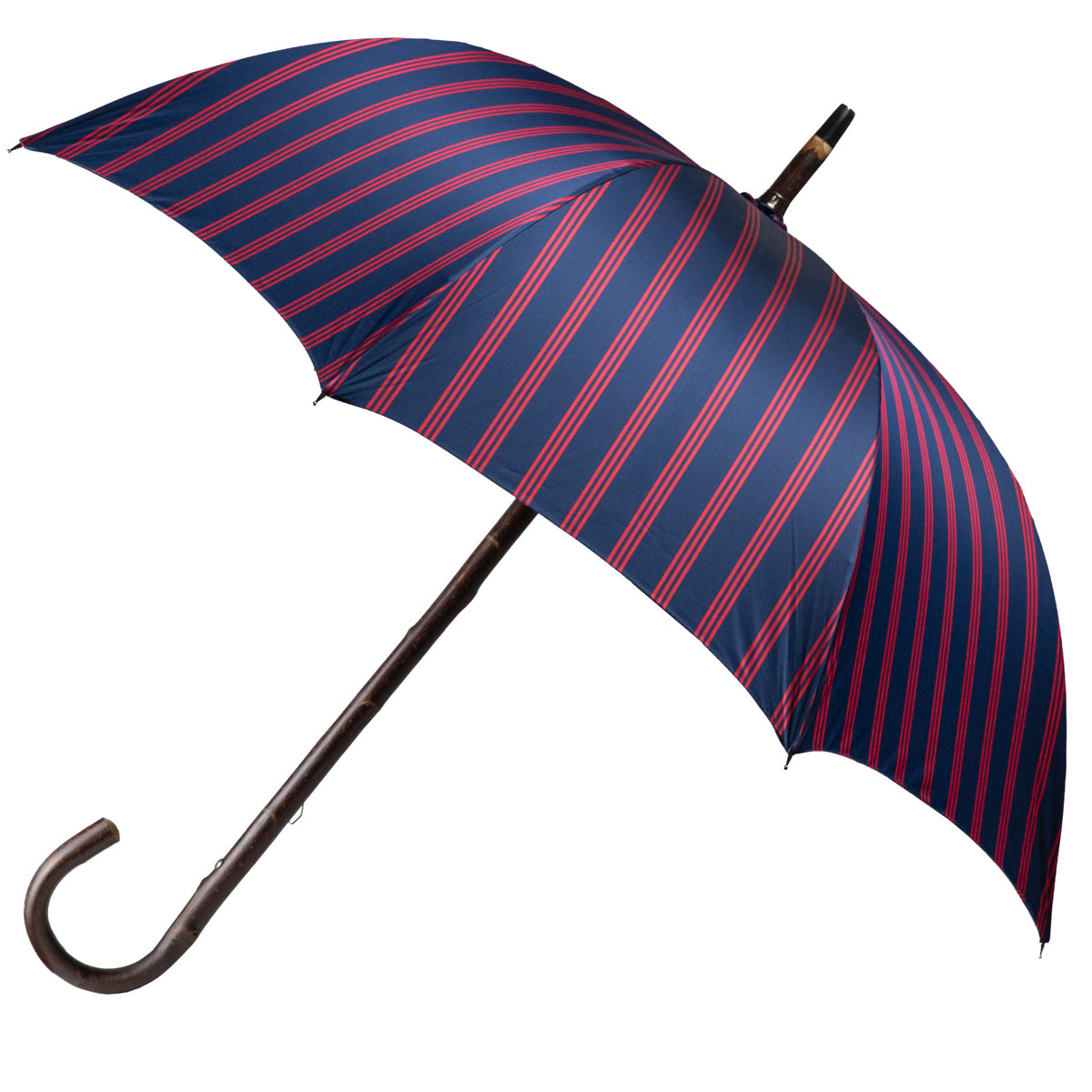 Shibumi x Mario Talarico Umbrella Navy Stripe - Chestnut