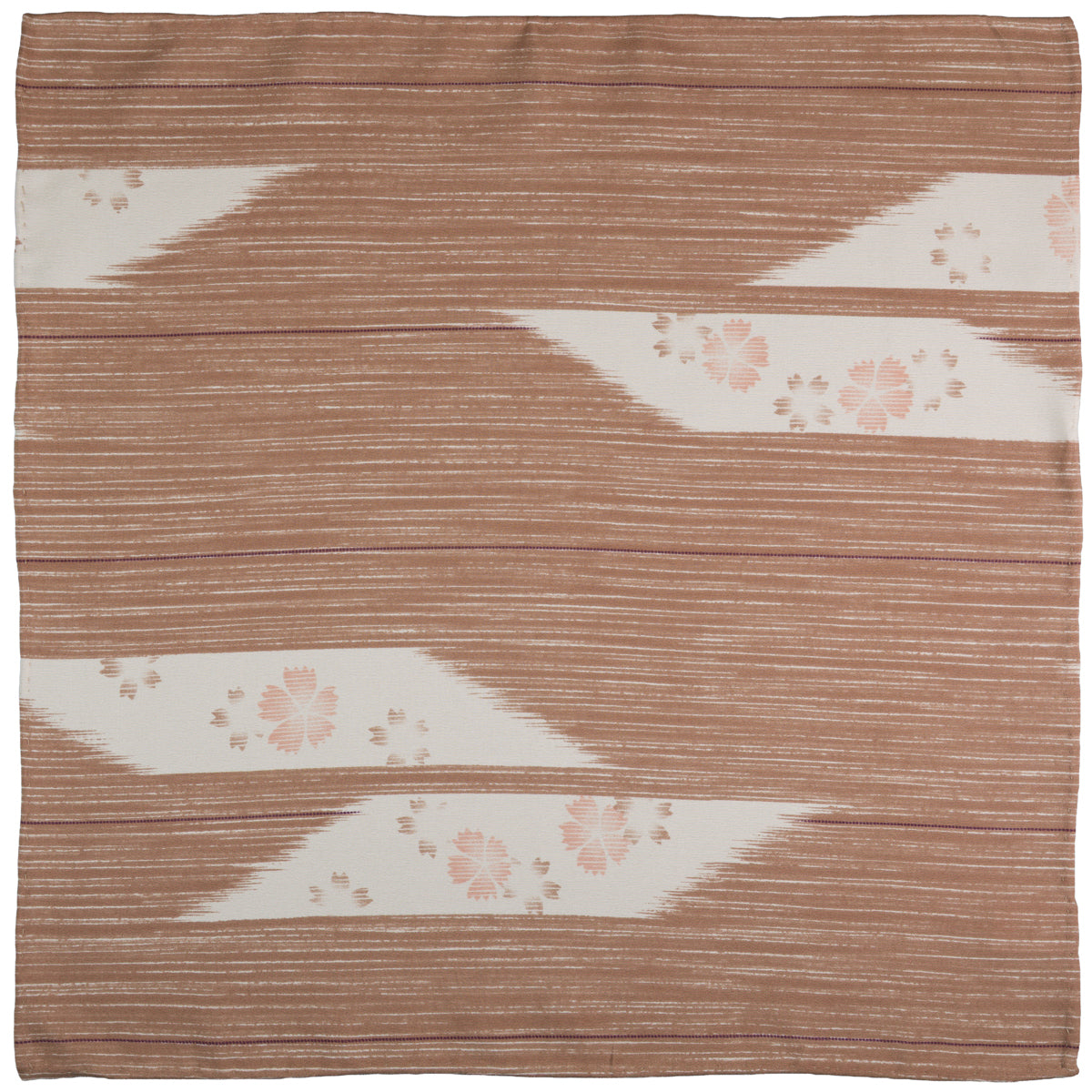 Vintage Kimono Silk Pocket Square - Hazelnut