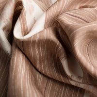 Vintage Kimono Silk Pocket Square - Hazelnut