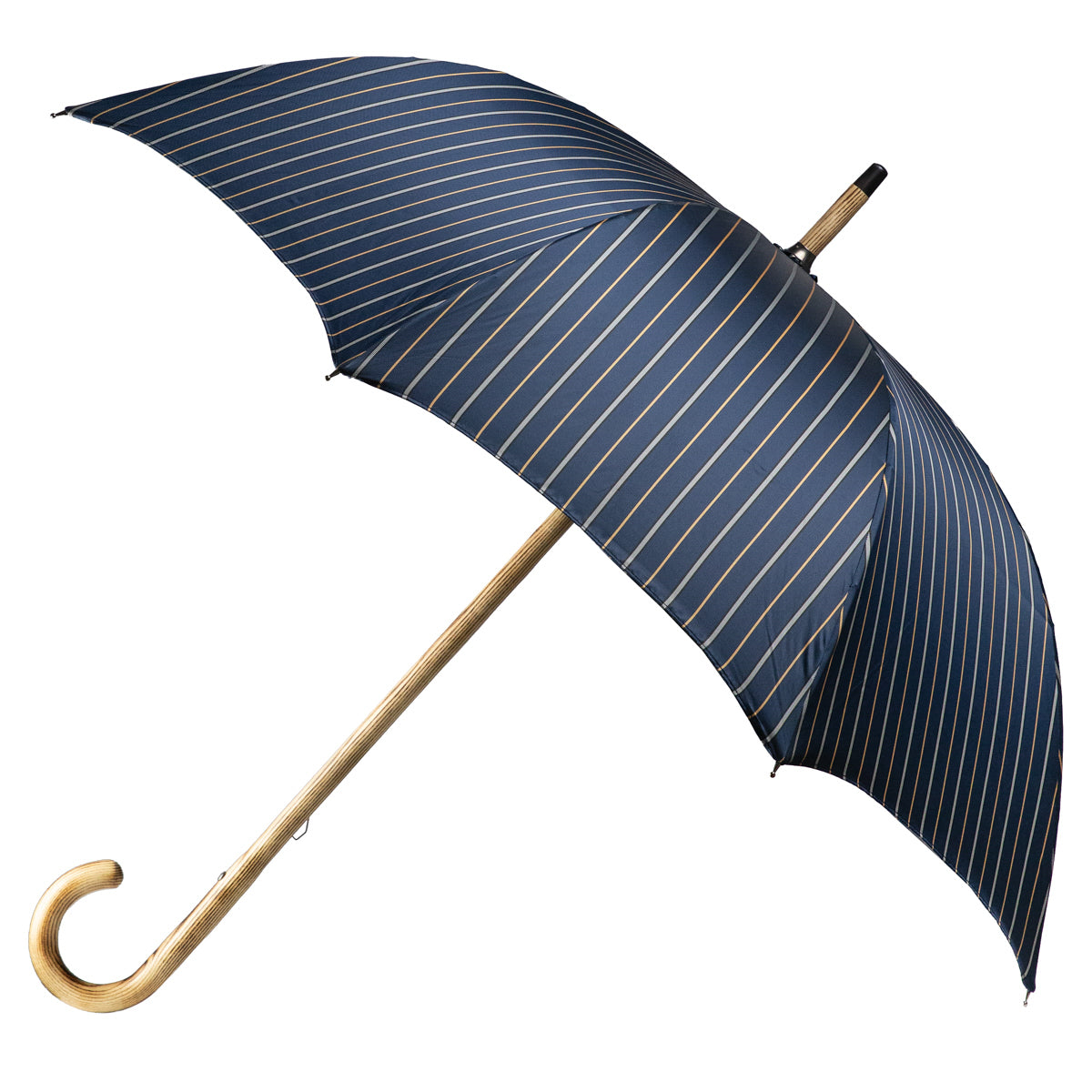 Shibumi x Mario Talarico Umbrella Navy Stripe - Blonde Hickory
