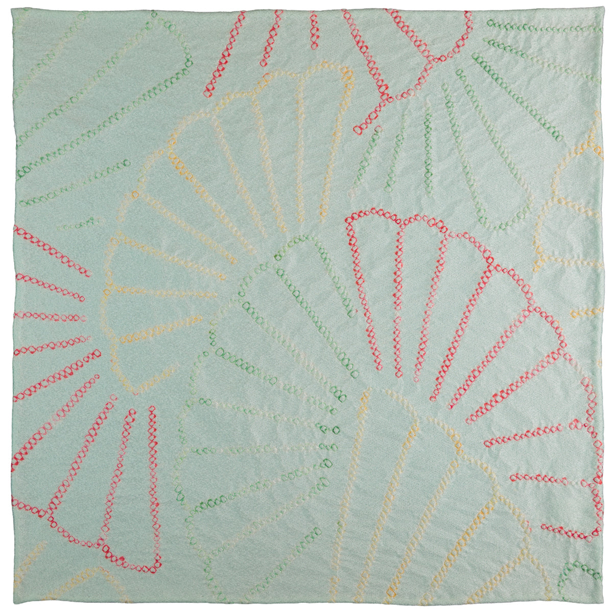 Vintage Kimono Silk Pocket Square - Mint