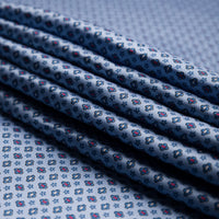 Floral Printed Silk Bespoke Tie - Light Blue