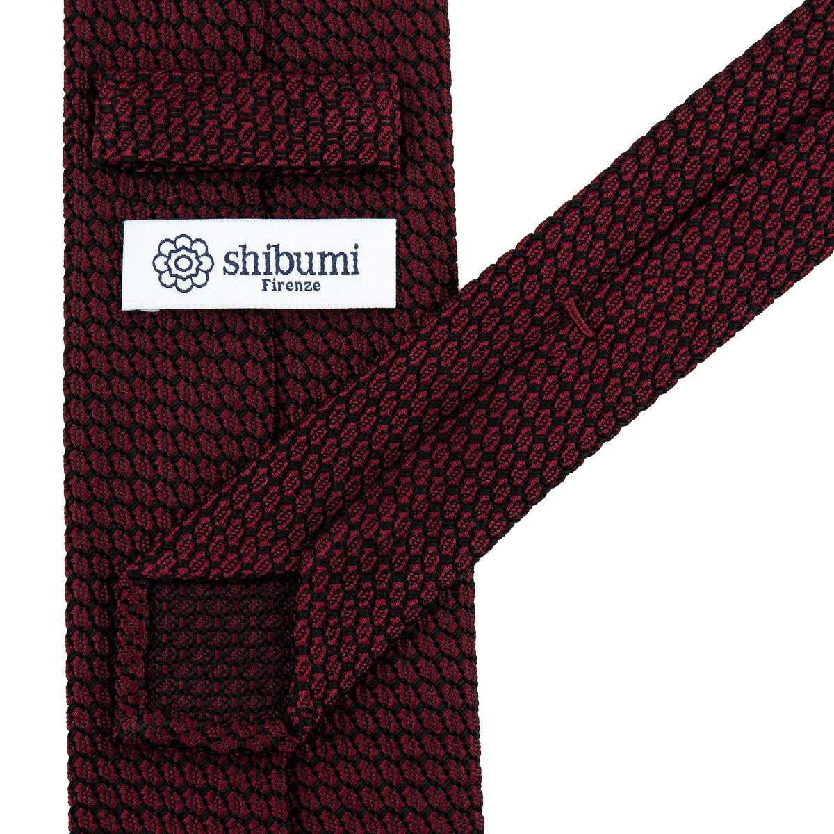 Kuska Handwoven Grossa Grenadine Silk Tie  - Burgundy