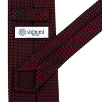 Kuska Handwoven Grossa Grenadine Silk Tie  - Burgundy