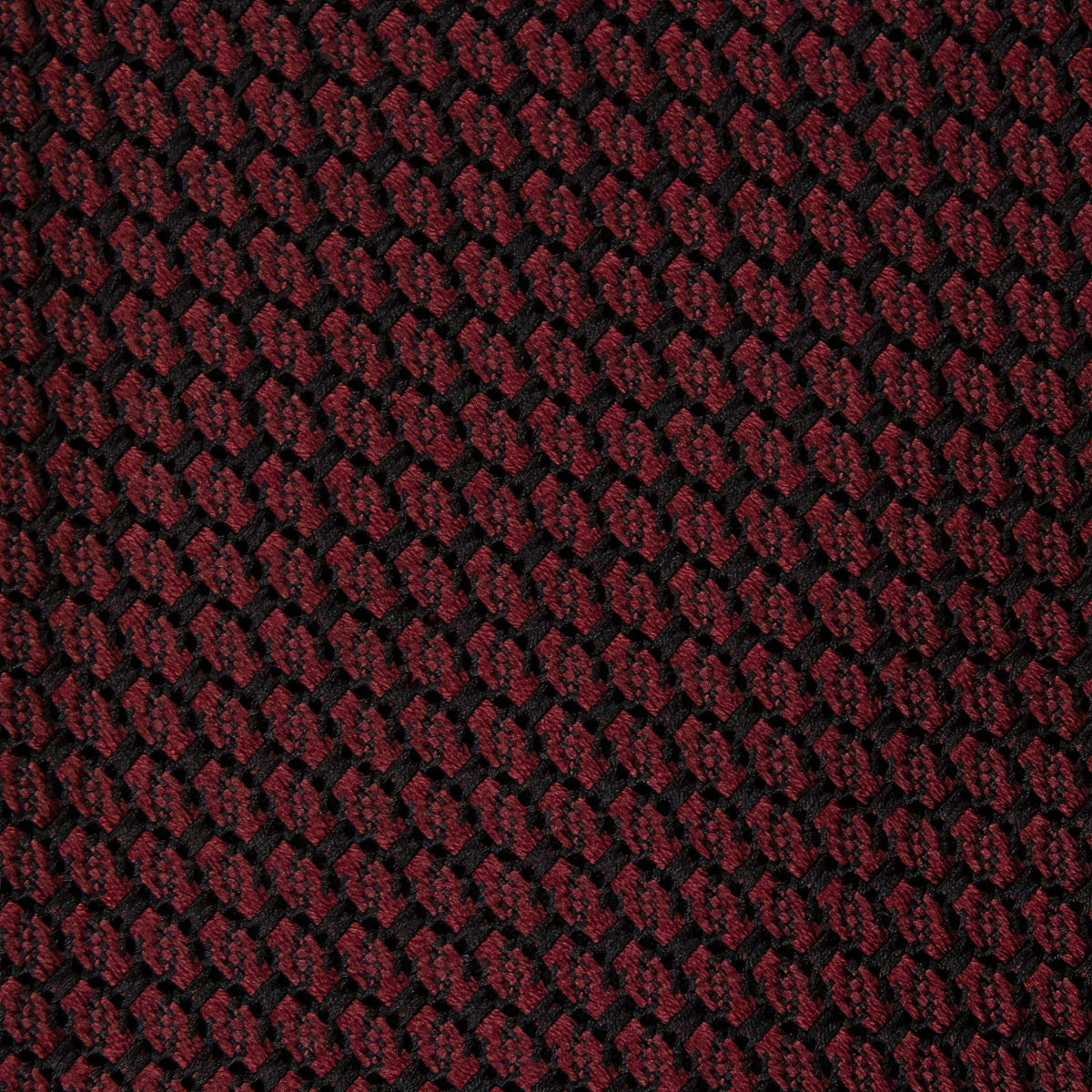 Kuska Handwoven Grossa Grenadine Silk Tie  - Burgundy