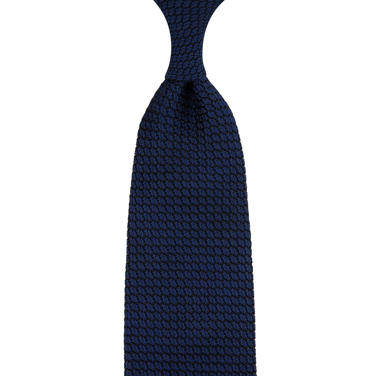 Kuska Handwoven Grossa Grenadine Silk Tie  - Navy