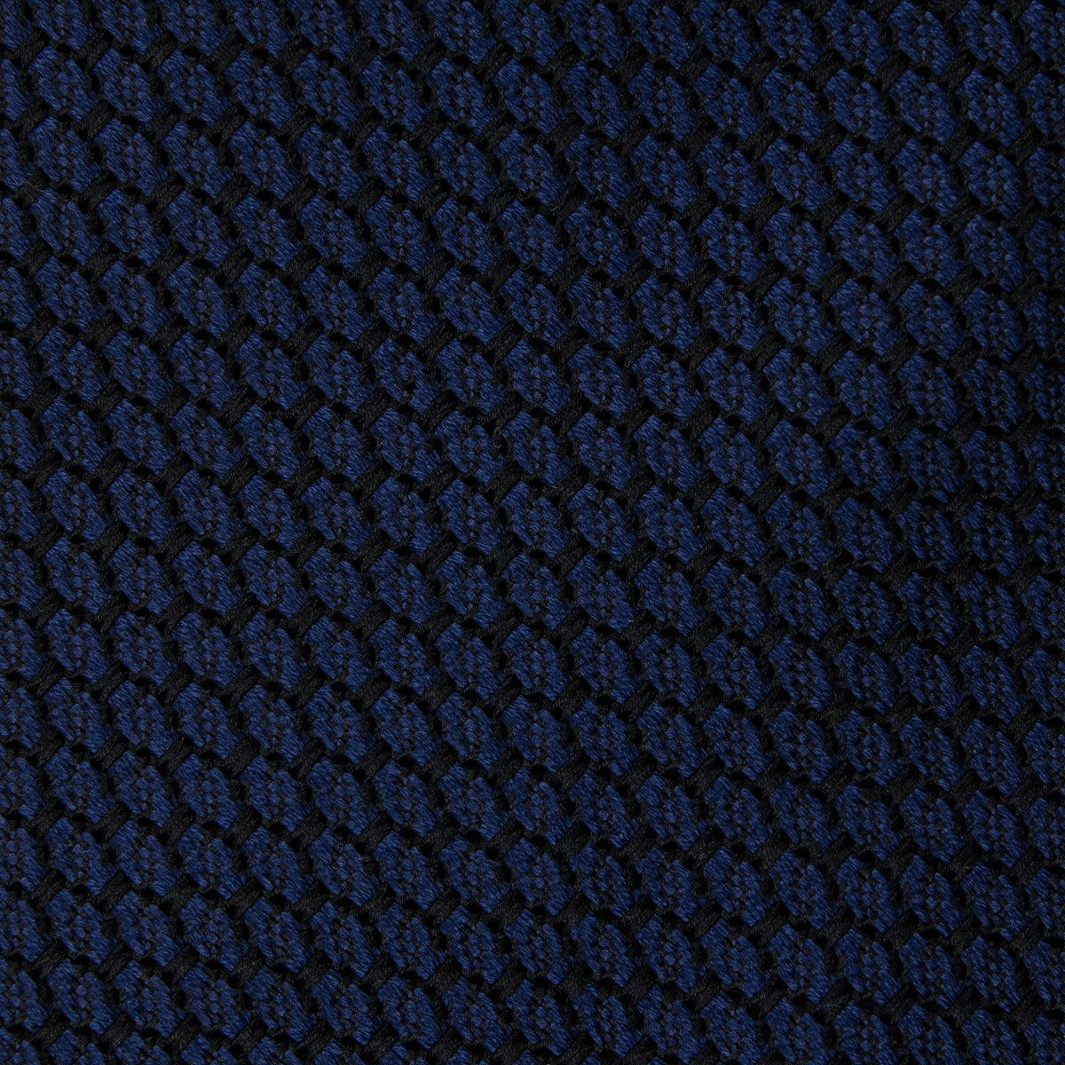 Kuska Handwoven Grossa Grenadine Silk Tie  - Navy