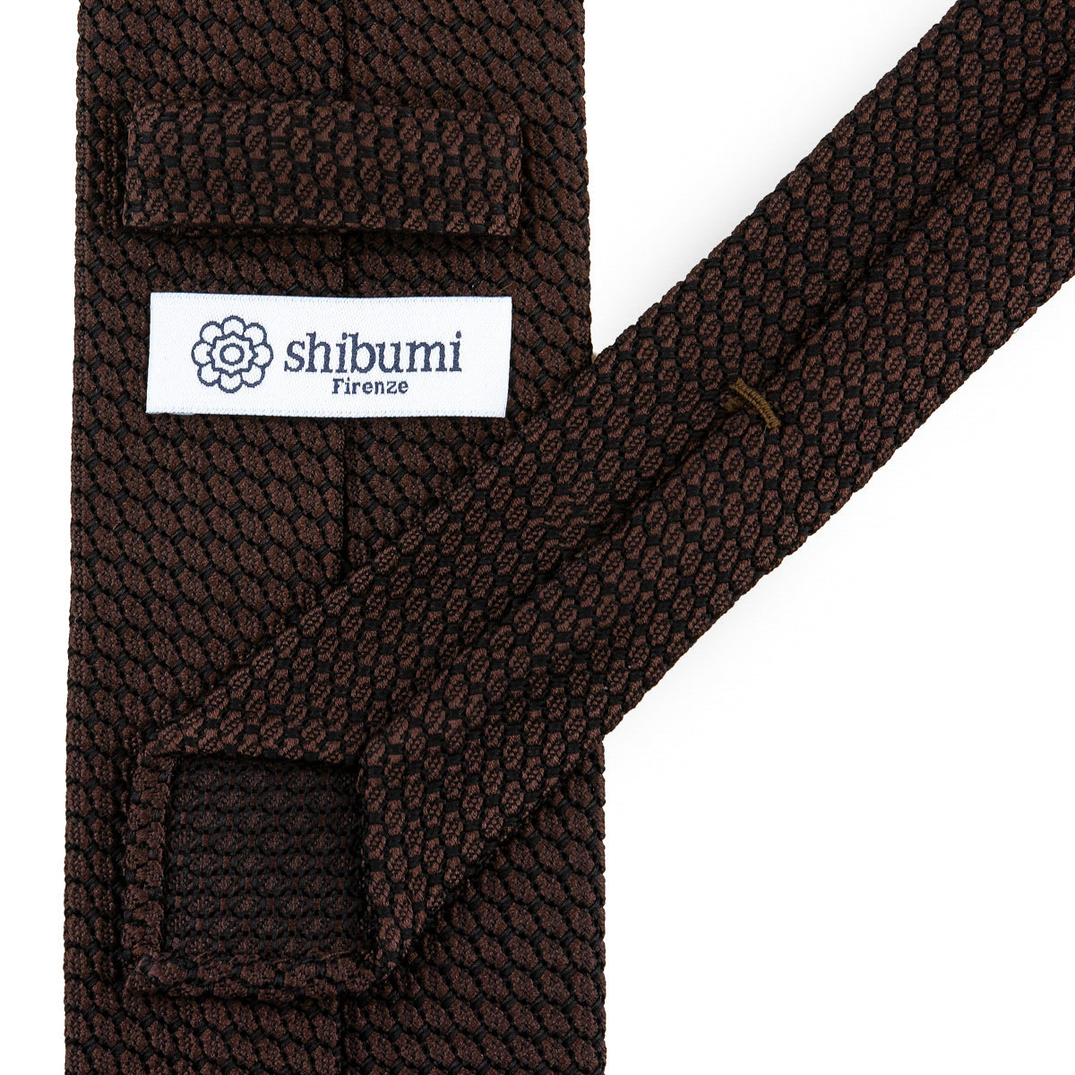 Kuska Handwoven Grossa Grenadine Silk Tie  - Chocolate