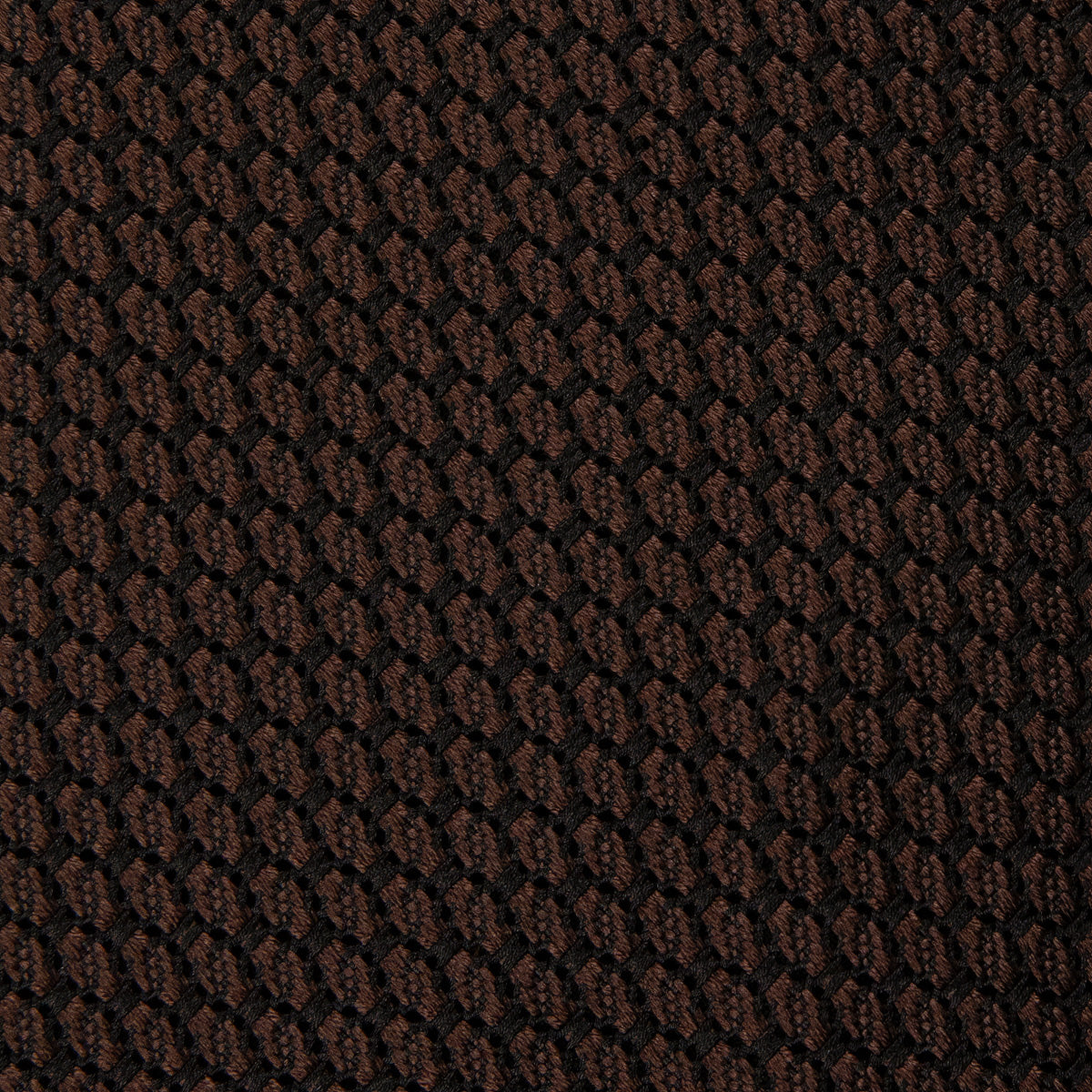 Kuska Handwoven Grossa Grenadine Silk Tie  - Chocolate