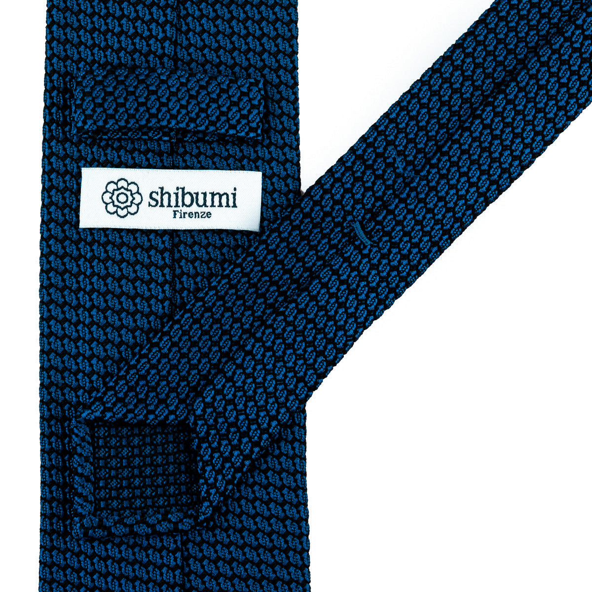 Kuska Handwoven Grossa Grenadine Silk Tie  - Light Navy