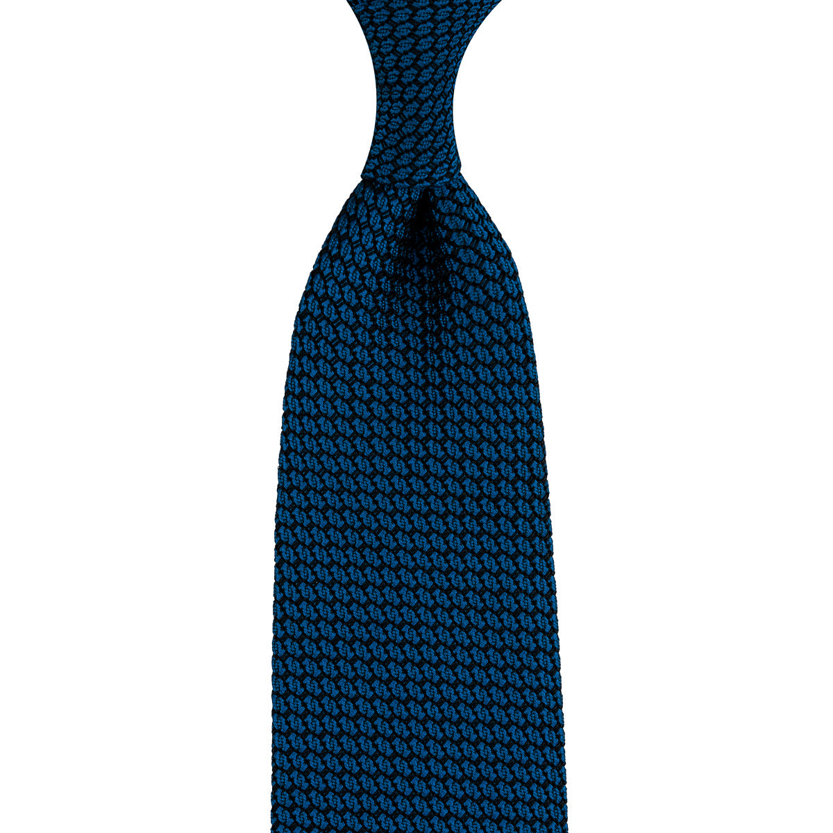 Kuska Handwoven Grossa Grenadine Silk Tie  - Light Navy