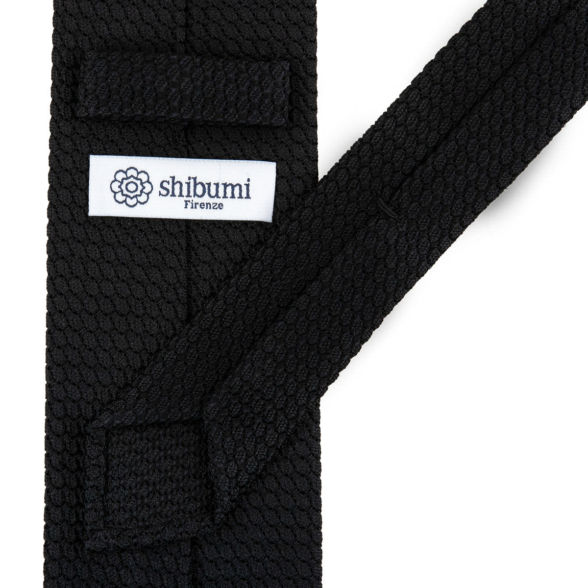 Kuska Handwoven Grossa Grenadine Silk Tie  - Black