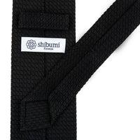 Kuska Handwoven Grossa Grenadine Silk Tie  - Black