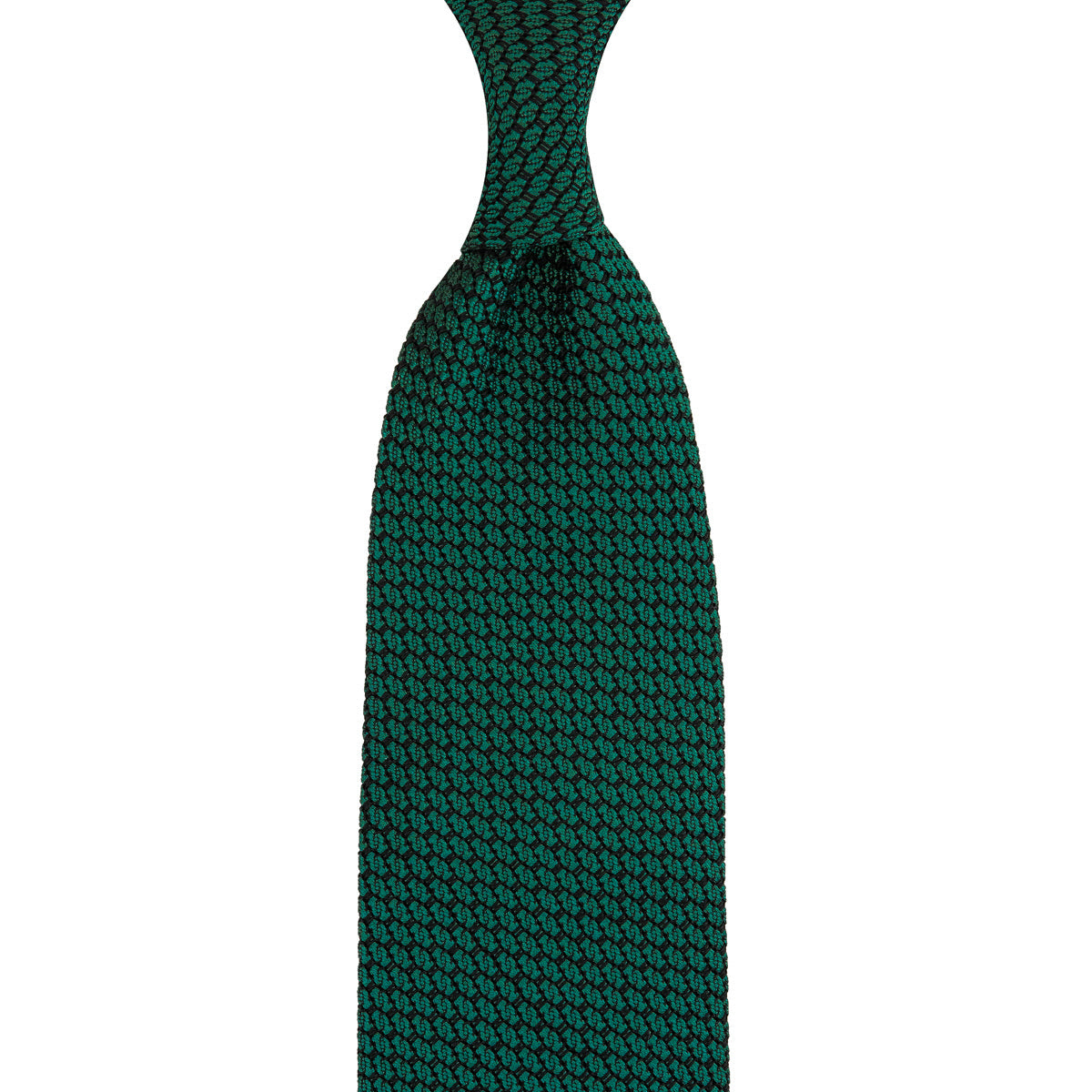 Kuska Handwoven Grossa Grenadine Silk Tie  - Forest
