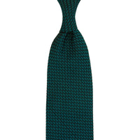 Kuska Handwoven Grossa Grenadine Silk Tie  - Sea Green