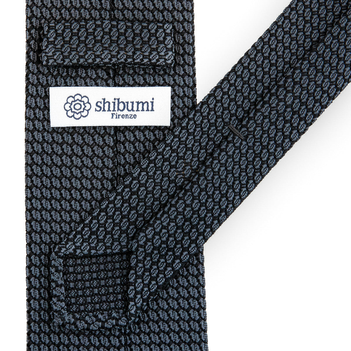 Kuska Handwoven Grossa Grenadine Silk Tie  - Charcoal