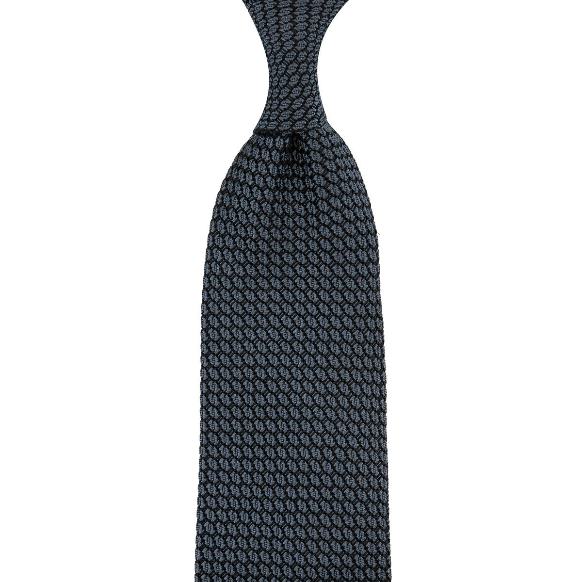 Kuska Handwoven Grossa Grenadine Silk Tie  - Charcoal