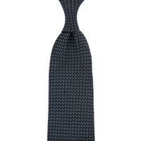 Kuska Handwoven Grossa Grenadine Silk Tie  - Charcoal