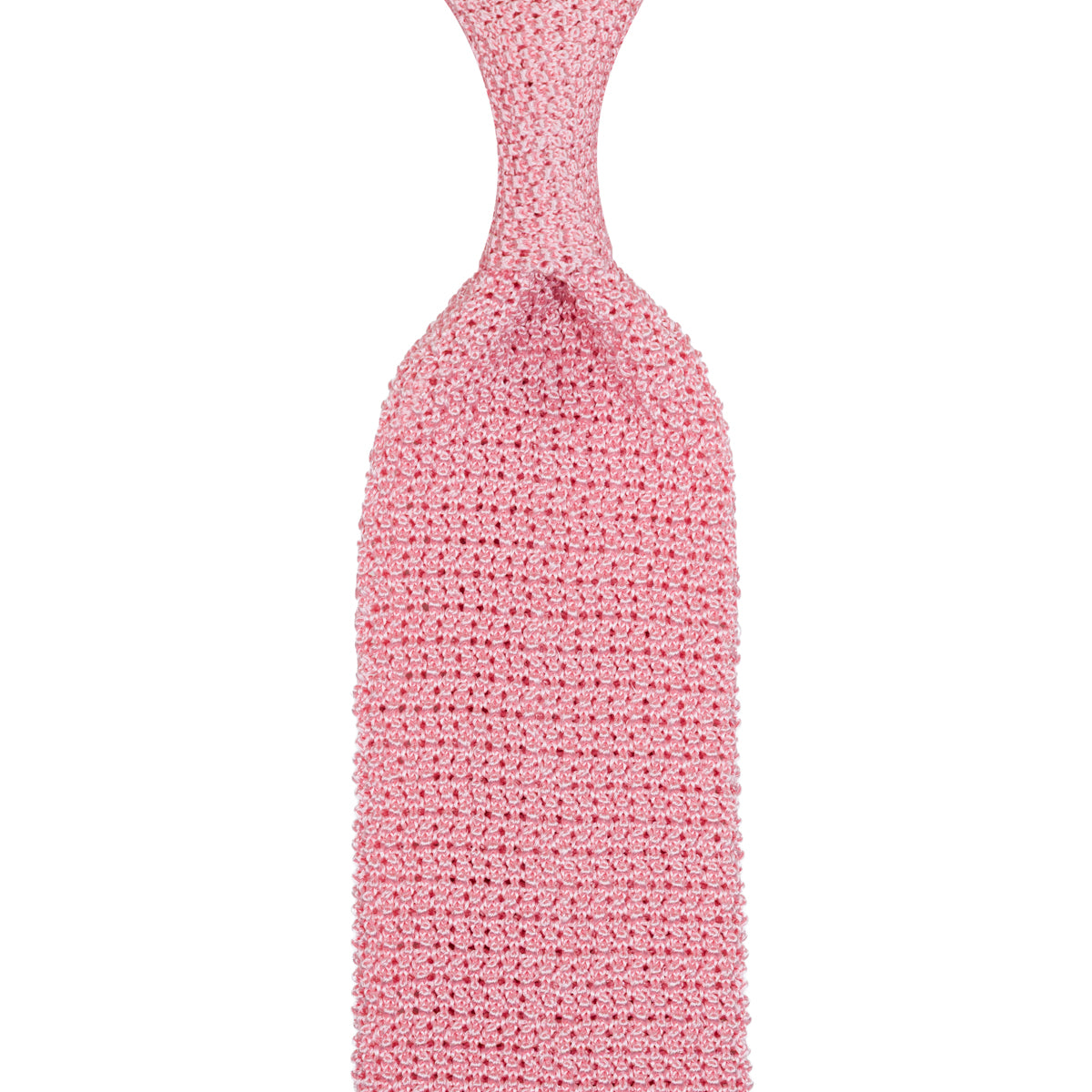 Crunchy Silk Knit Tie - Pink