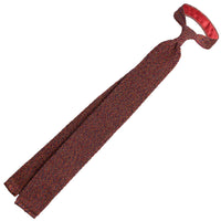 Crunchy Silk Knit Tie - Orange Mottled