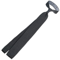 Crunchy Silk Knit Tie - Grey