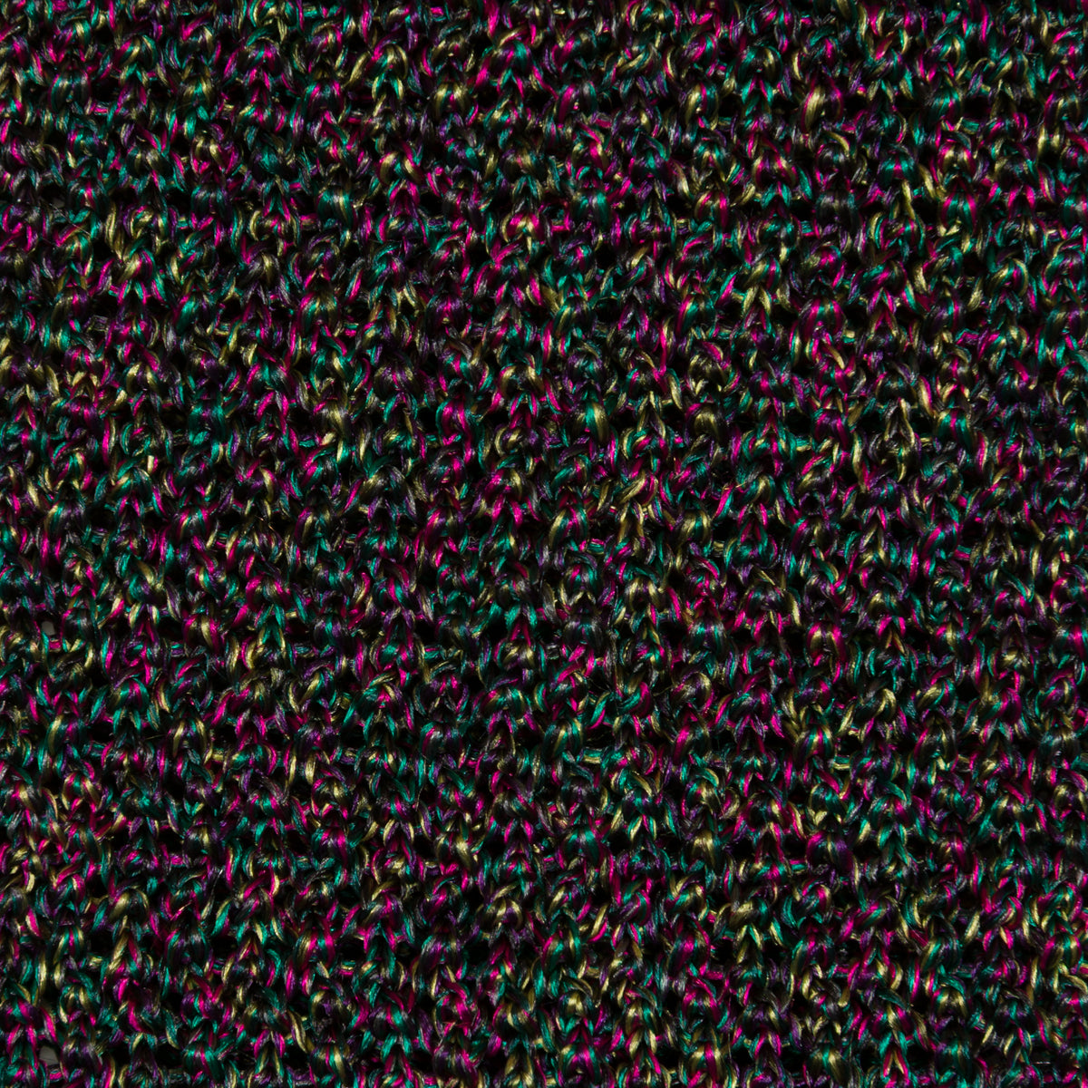 Crunchy Silk Knit Tie - Green / Pink Mottled