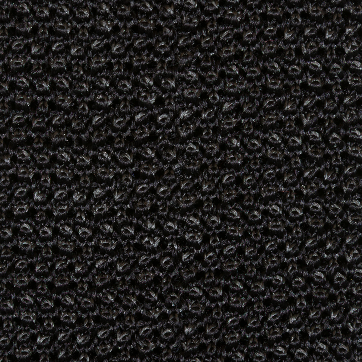 Crunchy Silk Knit Tie - Black / Charcoal Mottled
