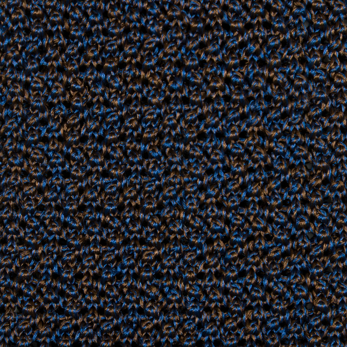 Crunchy Silk Knit Tie - Navy Mottled