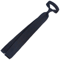 Crunchy Silk Knit Tie - Navy Mottled