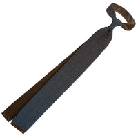 Crunchy Silk Knit Tie - Powder Blue / Brown Mottled