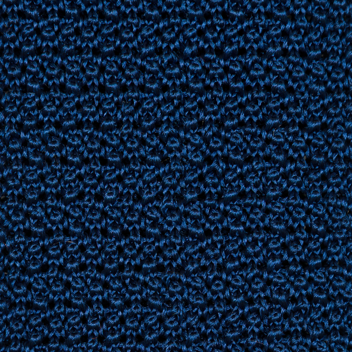 Crunchy Silk Knit Tie - Light Navy