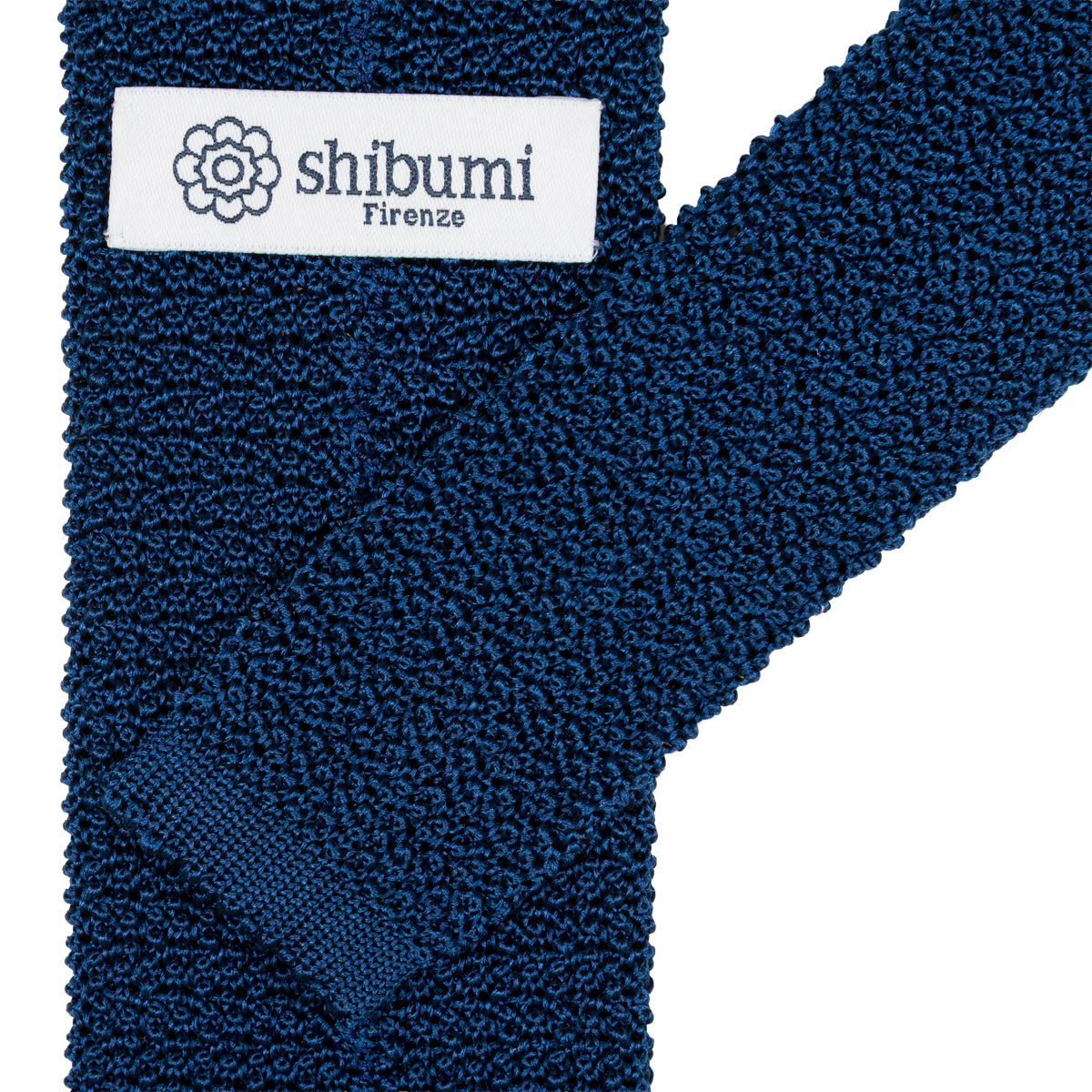 Crunchy Silk Knit Tie - Light Navy