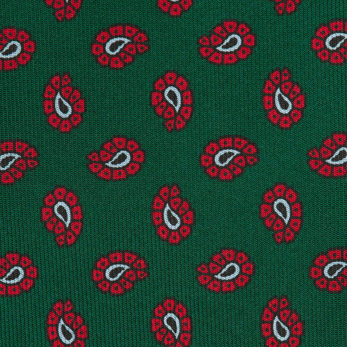 Ancient Madder Silk Tie - Forest - Hand-Rolled