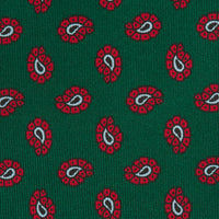 Ancient Madder Silk Tie - Forest - Hand-Rolled
