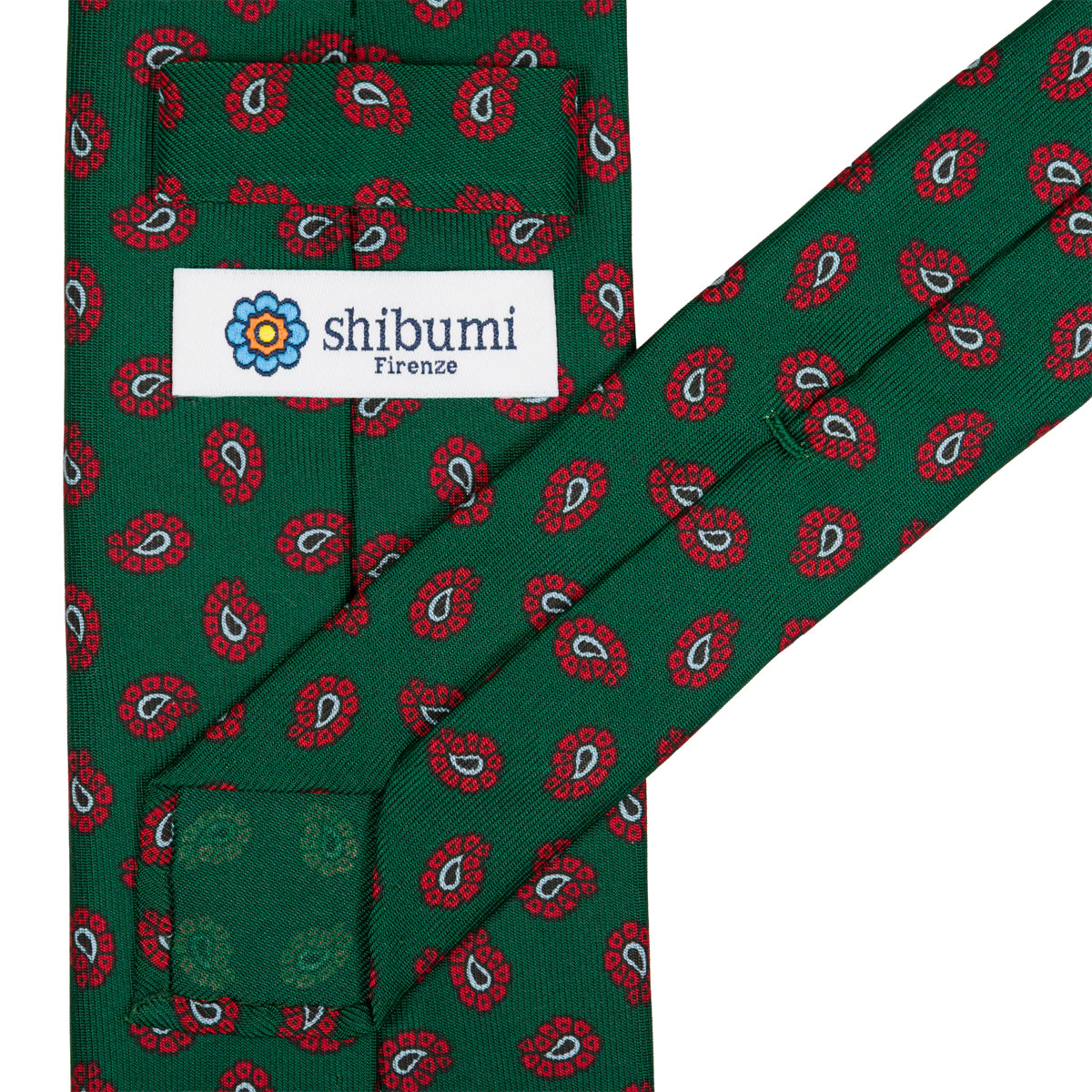 Ancient Madder Silk Tie - Forest - Hand-Rolled