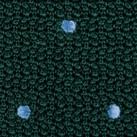 Crunchy Silk Knit Tie - Forest / Blue Dots