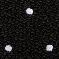 Crunchy Silk Knit Tie - Black / White Dots