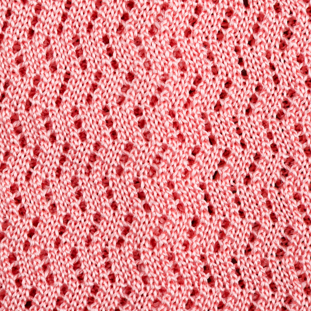 Zigzag Silk Knit Tie - Pink