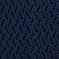 Zigzag Silk Knit Tie - Navy
