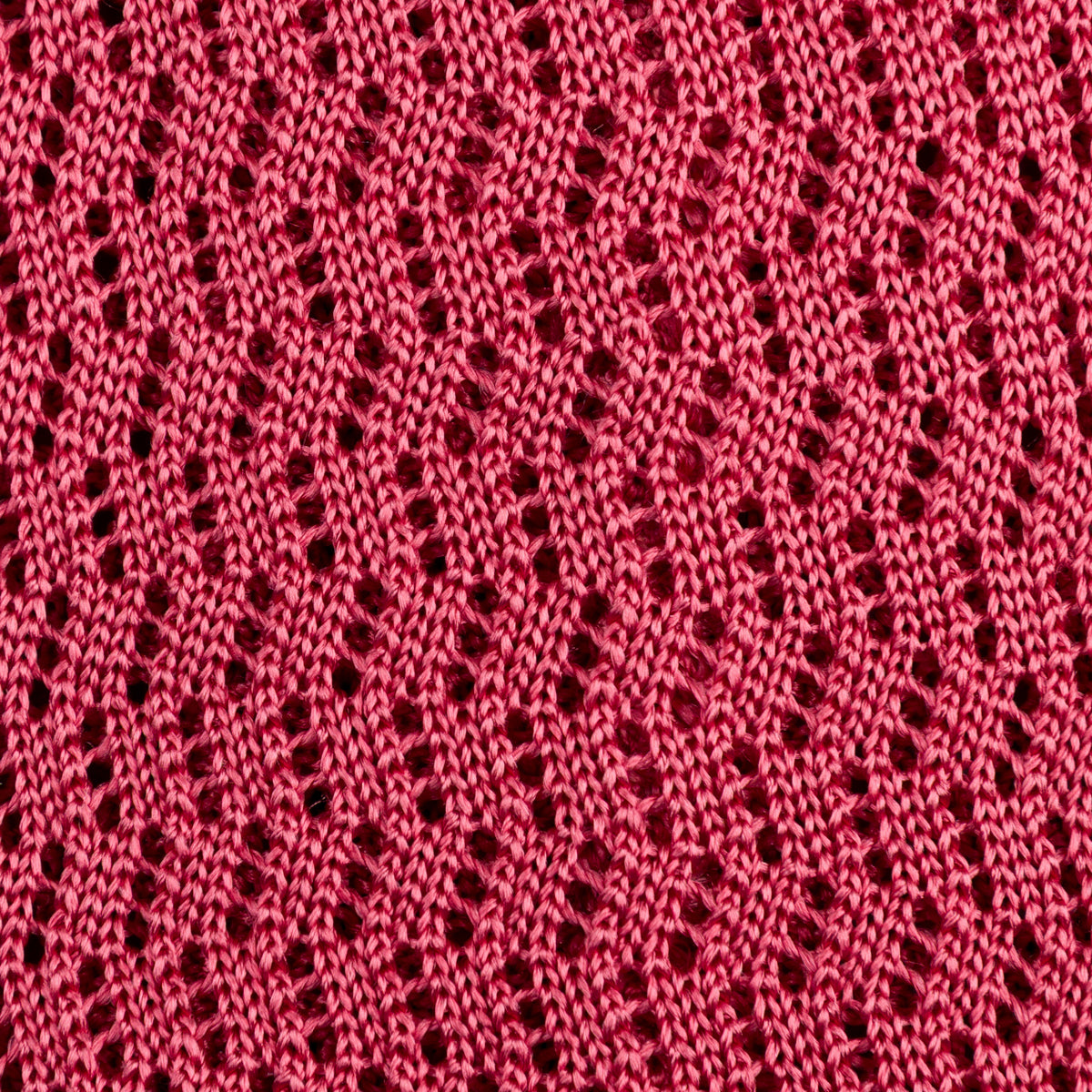 Zigzag Silk Knit Tie - Salmon