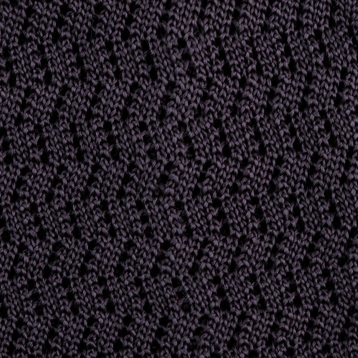 Zigzag Silk Knit Tie - Graphite